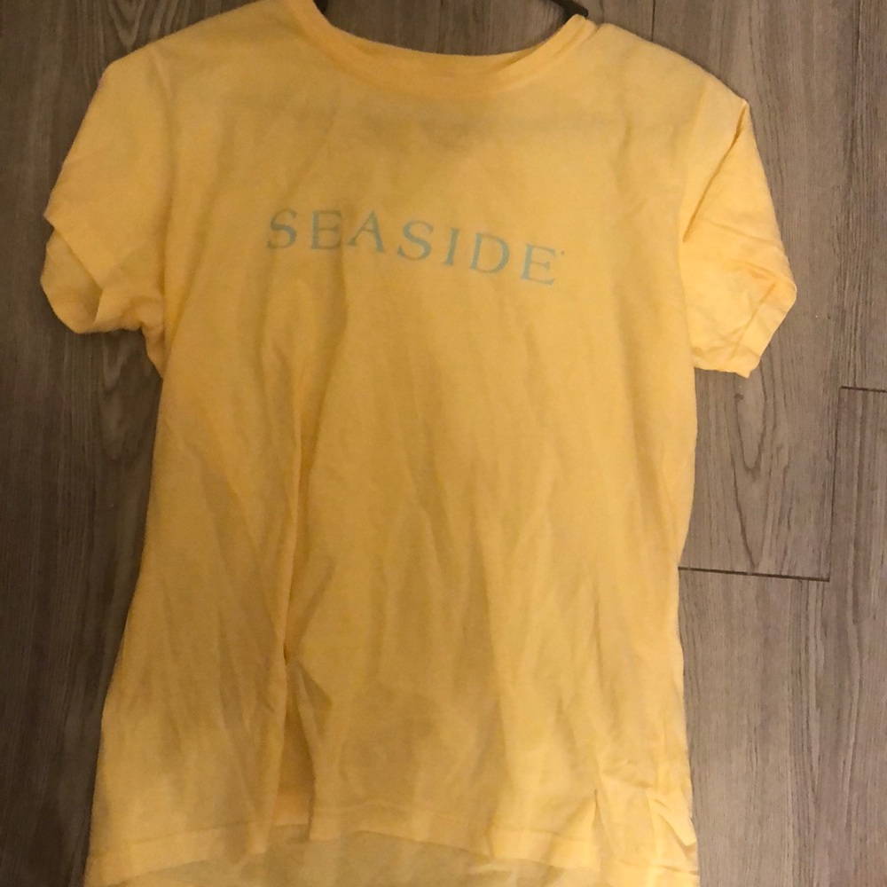 ☀️⚡️Yellow Seaside short sleeve shirt